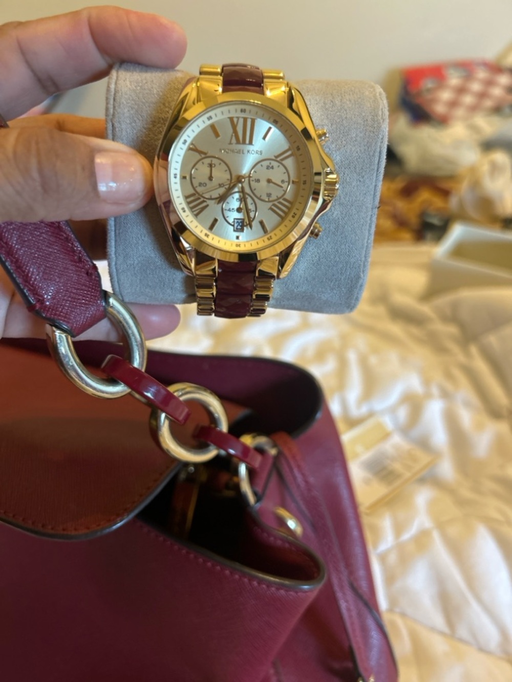 Michael Kors Red Purse & Watch Set | Giftable ❤️ - Picture 3 of 14